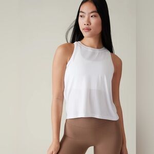 Athleta With Ease Muscle Tank White